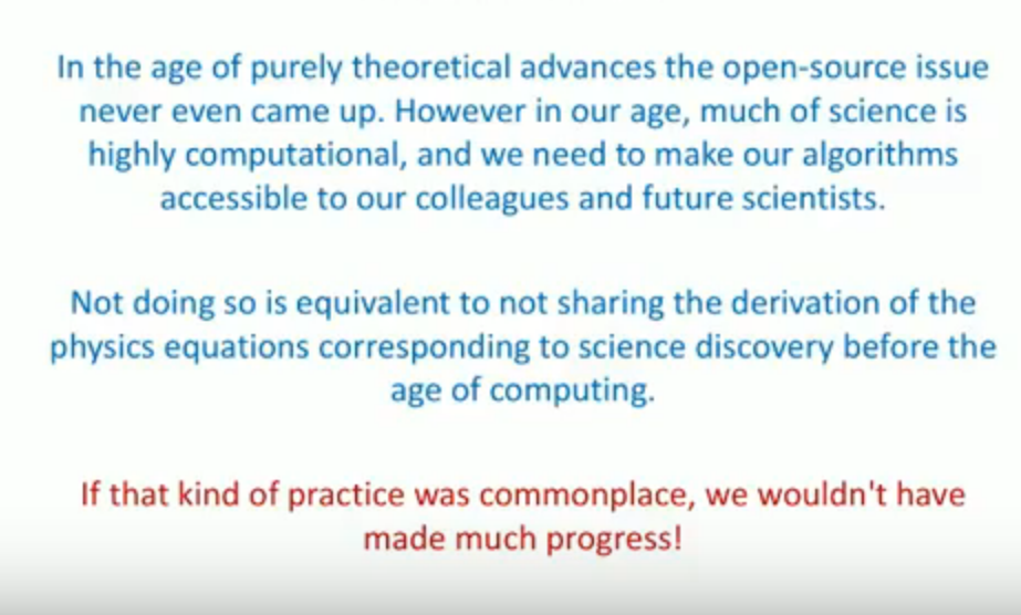 Quote from the video